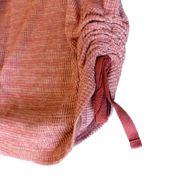 J. Jill Pink Cowl Neck Sweater Heathered Texture Cinched Hem Womens Small Pink - Picture 6 of 11